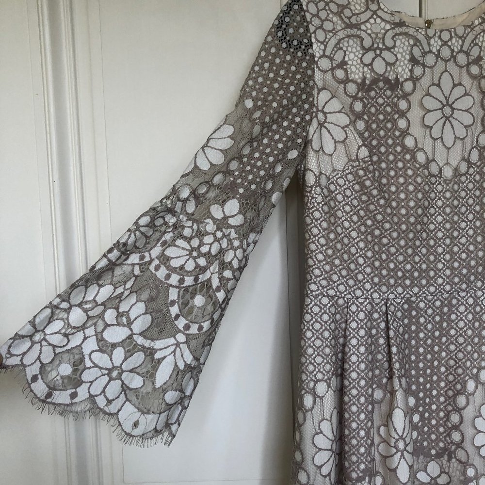 Eliza J Lace Dress Ivory Cut Out Size 8 New with Tags